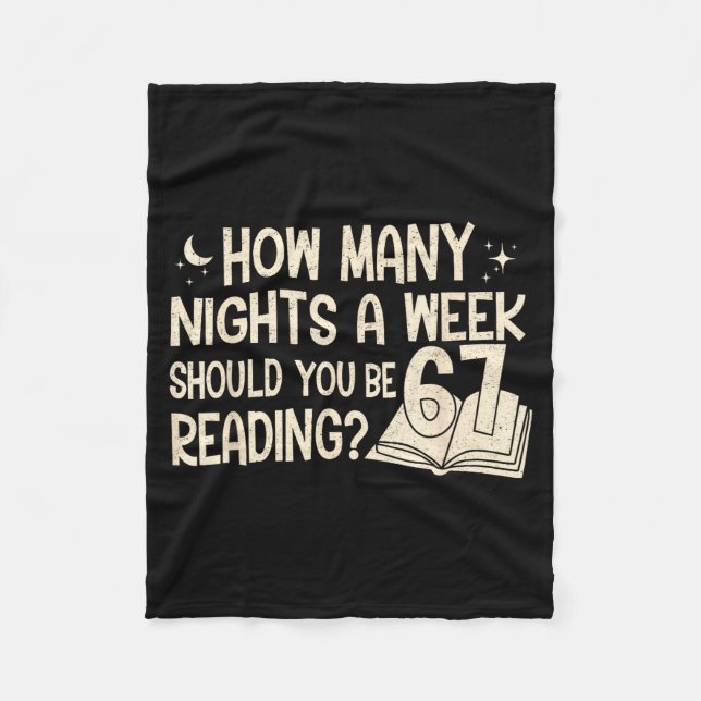 Couverture Polaire Funny Reading 67 Six Seven Meme Englieacher Book L (Devant)