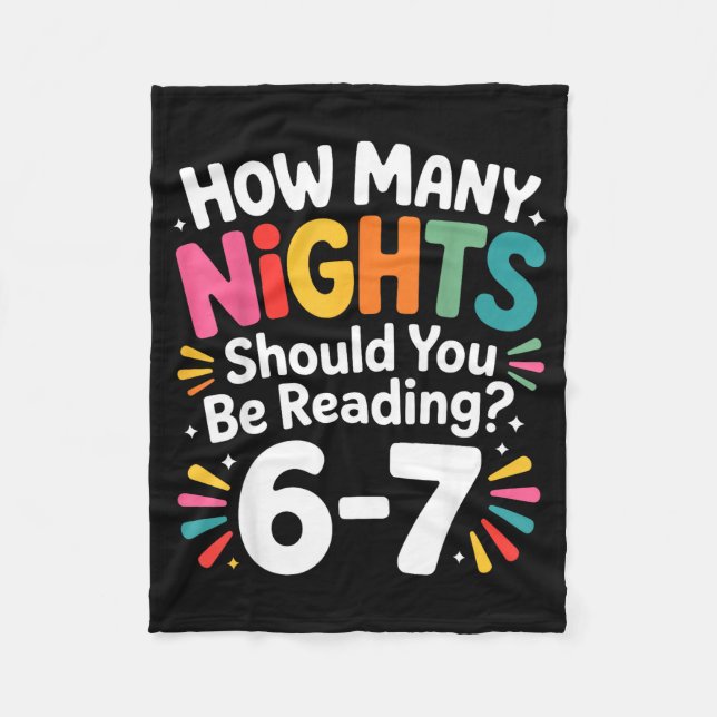 Couverture Polaire Funny Reading 6 7 Six Seven Meme Englieacher Book  (Devant)