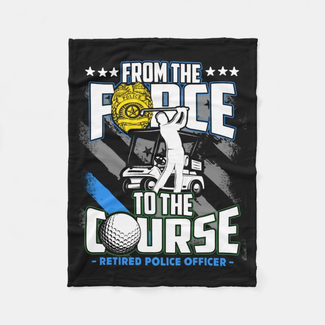 Couverture Polaire Funny Retired Lice Officer Golf Retirement Gift  (Devant)