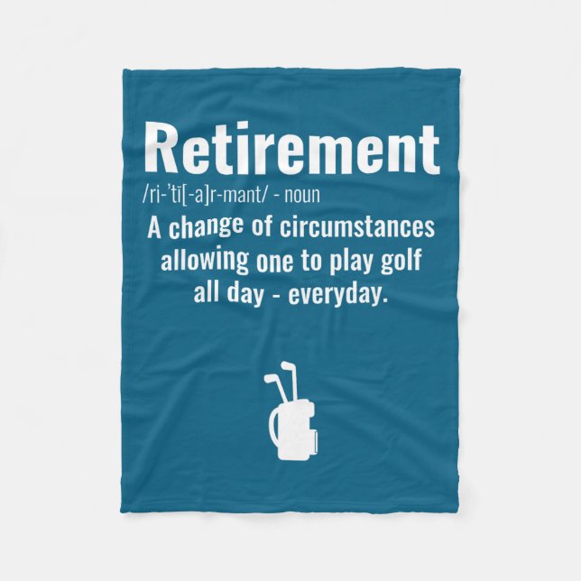 Couverture Polaire Funny Retirement Golf Quote Retired Golfers Golfin (Devant)