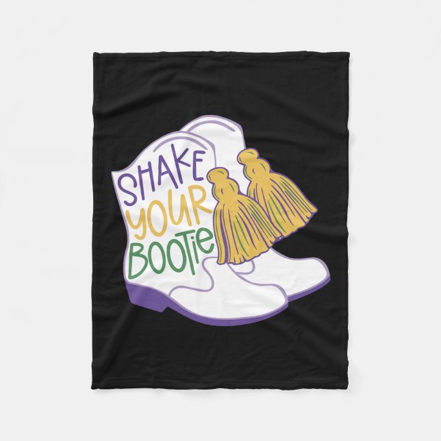 Couverture Polaire Funny Retro Shake Your Bootie Mardi Gras Costume N (Devant)