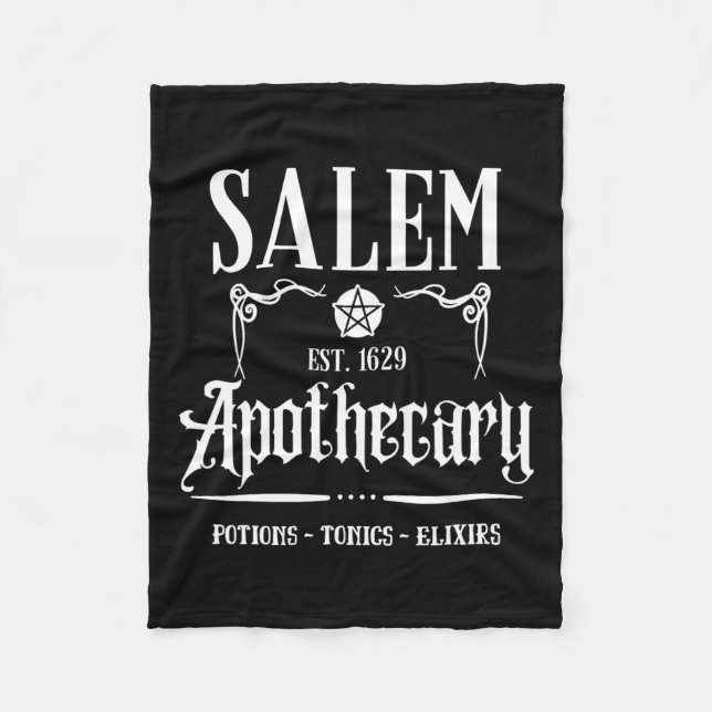 Couverture Polaire Funny Salem sorcière Machusetts appothécaire Hallo (Devant)