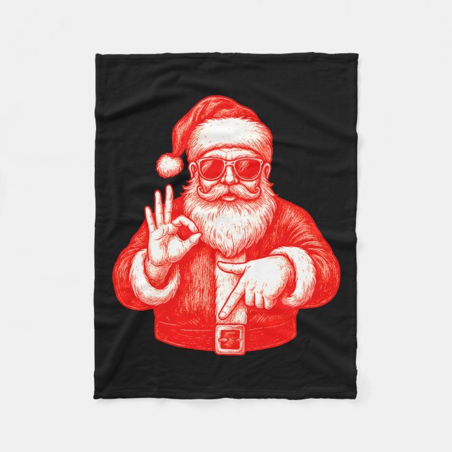 Couverture Polaire Funny Santa 6 7 Meme Design _ Christmas Math Humor (Devant)