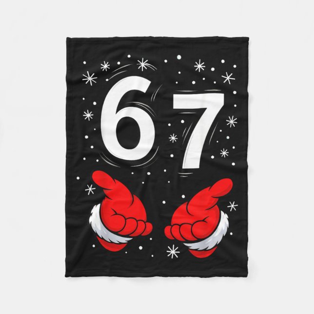 Couverture Polaire Funny Santa 6 7 Meme Six Seven Christmas 67 Italia (Devant)