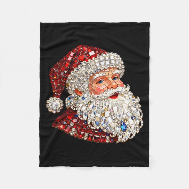 Couverture Polaire Funny Santa Claus Merry Christmas Xmas Family Holi (Devant)