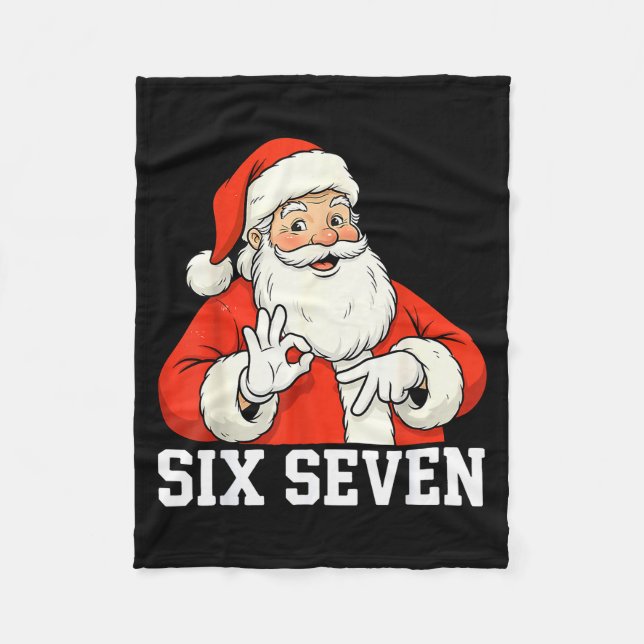 Couverture Polaire Funny Santa Says Six Seven Christmas 67 Meme Xmas  (Devant)