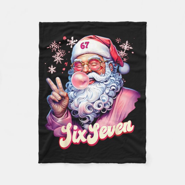 Couverture Polaire Funny Santa Says Six Seven Christmas 67 Meme Xmas  (Devant)