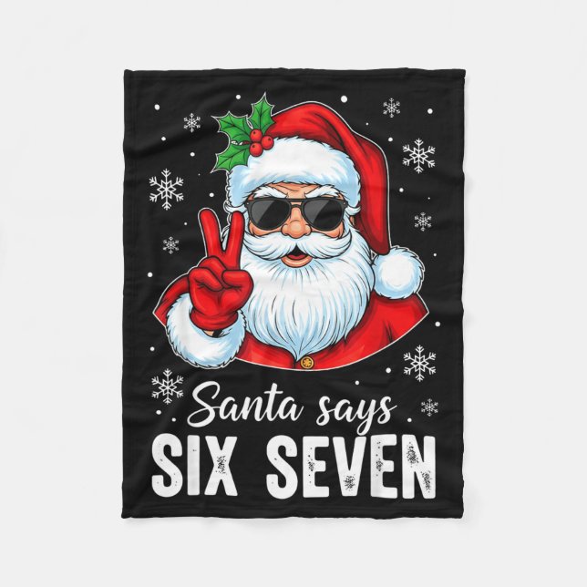 Couverture Polaire Funny Santa Says Six Seven Christmas 67 Meme Xmas  (Devant)