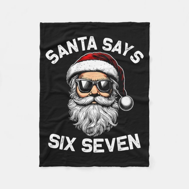 Couverture Polaire Funny Santa Says Six Seven Christmas 67 Meme Xmas  (Devant)