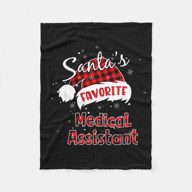 Couverture Polaire Funny Santa's Favorite Medical Istant Christmas Pa (Devant)