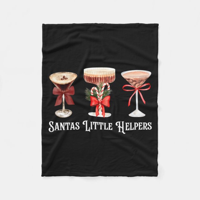 Couverture Polaire Funny Santa's Little Helper Martini Tail Merry Chr (Devant)