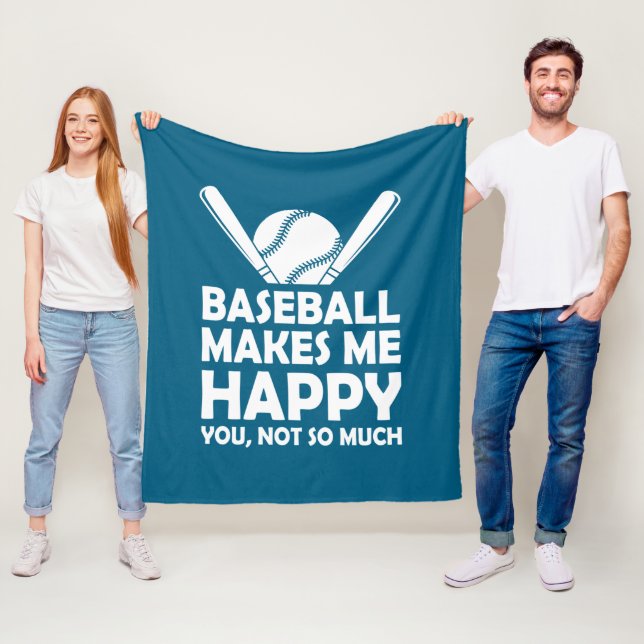 Couverture Polaire Funny sarcasm Baseball lovers word art  (En situation)