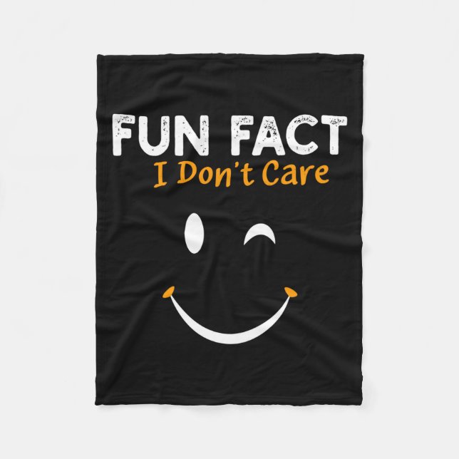 Couverture Polaire Funny Sarcastic Saying Quote Smile Fun Fact I Don' (Devant)