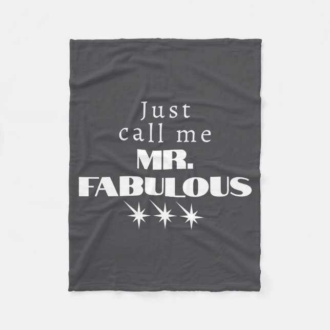 Couverture Polaire Funny Saying Mr Fabulous Descriptive  (Devant)