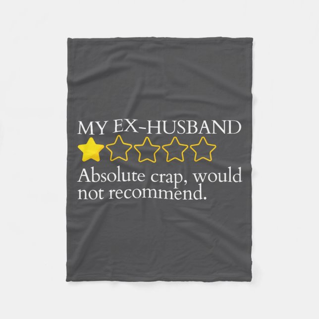 Couverture Polaire Funny Saying My Ex-husband Very Bad Would Not Reco (Devant)