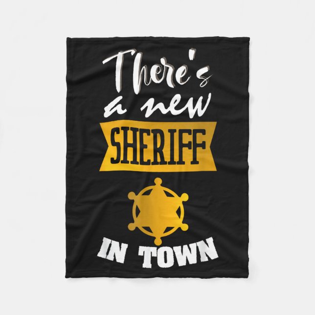 Couverture Polaire Funny Saying There's A New Sheriff In Town Deputy  (Devant)