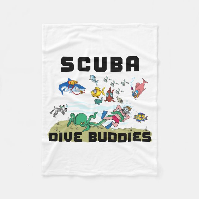 Couverture Polaire Funny Scuba Dive Buddy  (Devant)