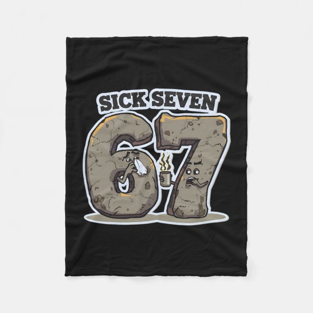 Couverture Polaire Funny Sick Seven 67 Meme Costume Sneezing Cold Flu (Devant)