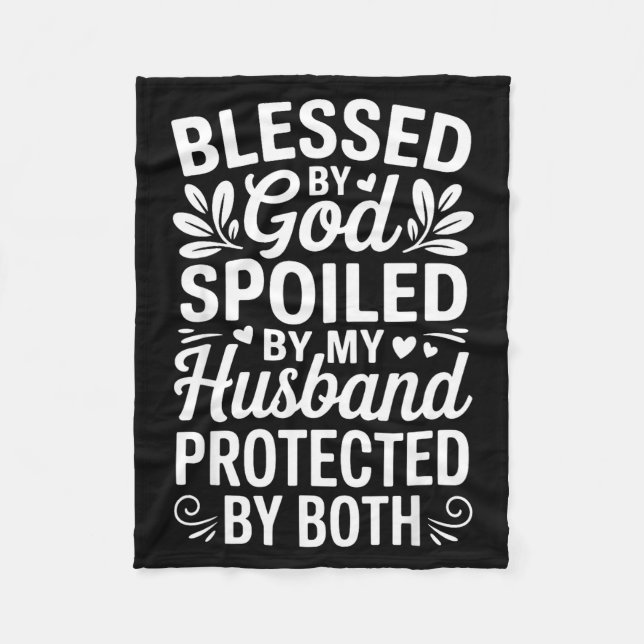 Couverture Polaire Funny Siled Wife Art For Women Girls Mpy Old Husba (Devant)