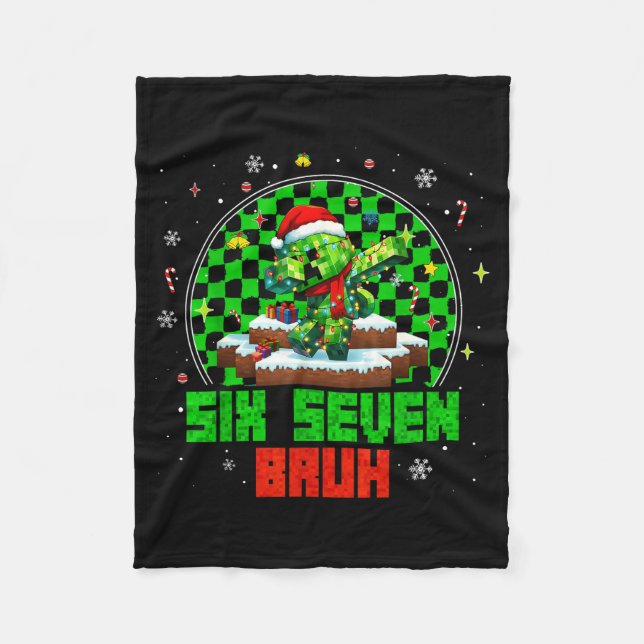 Couverture Polaire Funny Six Seven 67 Bruh Meme 6 7 Santa Christmas P (Devant)