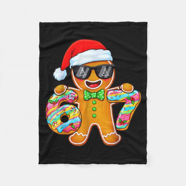 Couverture Polaire Funny Six Seven 67 Gingerbread Christmas Boys Xmas (Devant)