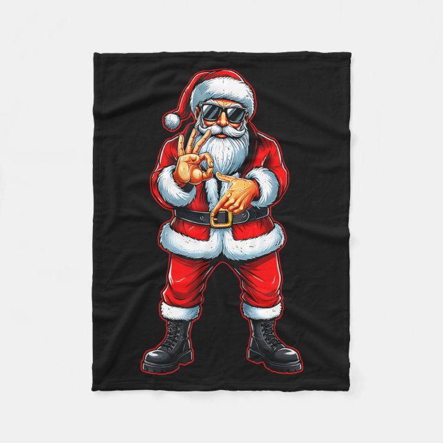Couverture Polaire Funny Six Seven 6 7 Meme 67 Santa Christmas Men Bo (Devant)