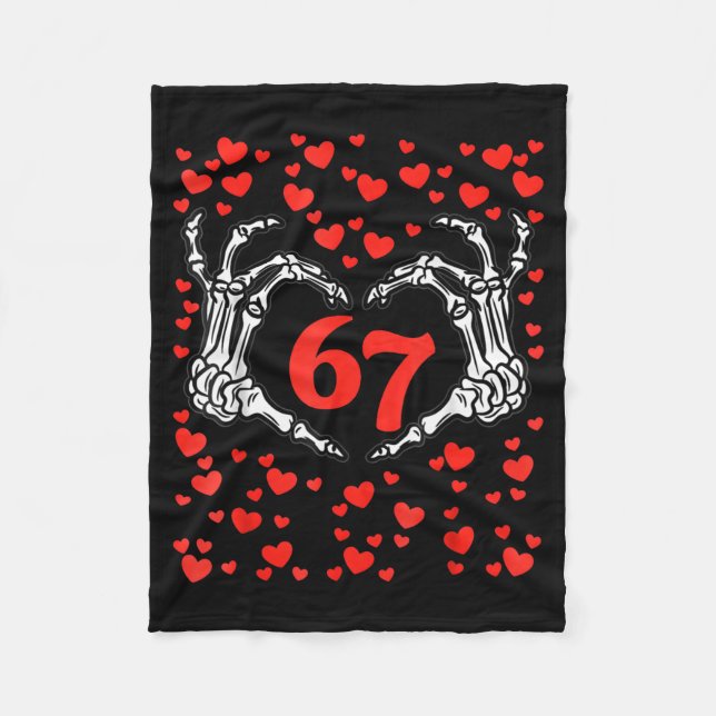 Couverture Polaire Funny Six Seven 6 7 Meme For Men Women Kids Valent (Devant)