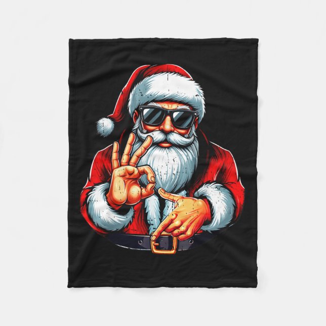 Couverture Polaire Funny Six Seven 6 7 Meme Santa Christmas Shirt Men (Devant)