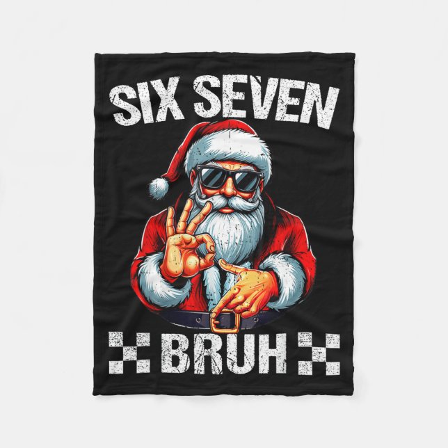 Couverture Polaire Funny Six Seven 6 7 Meme Santa Christmas Shirt Men (Devant)