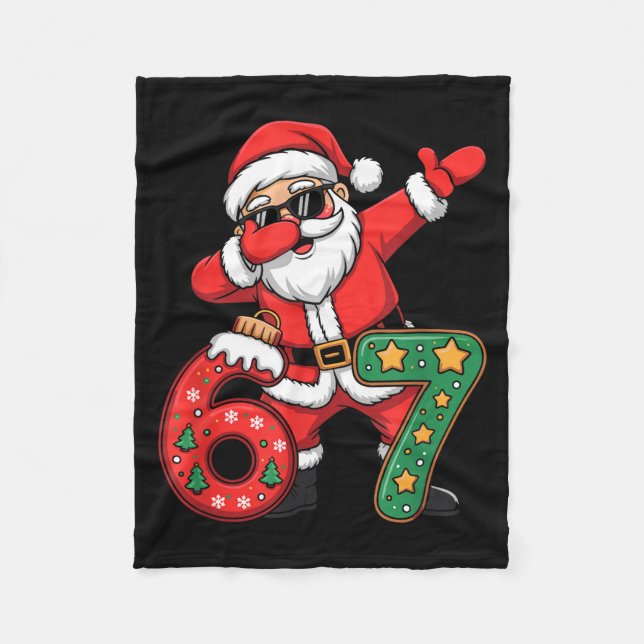 Couverture Polaire Funny Six Seven 6 7 Meme Santa Dab Christmas Dabbi (Devant)