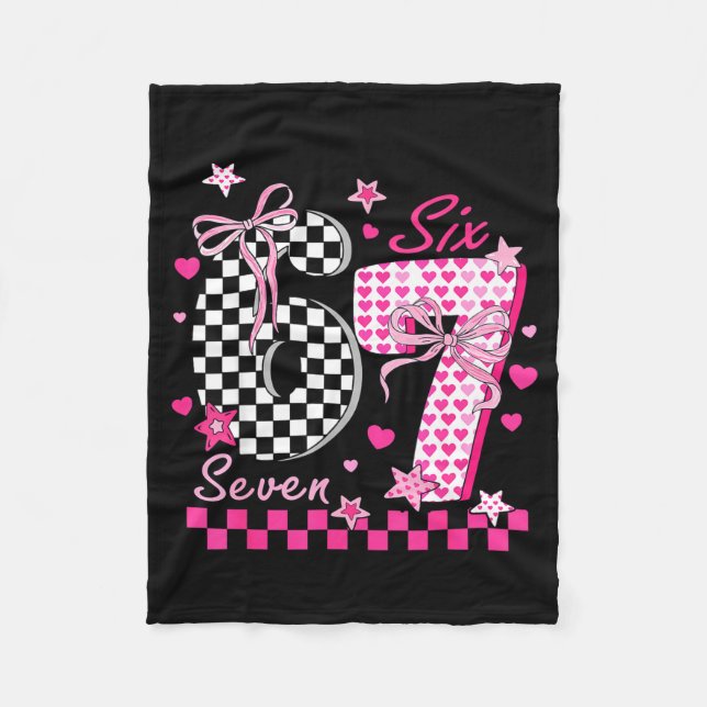 Couverture Polaire Funny Six Seven Coquette 6 7 Meme Men Women Valent (Devant)