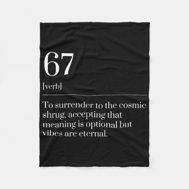 Couverture Polaire Funny Six Seven Number 67 Meme Dictionary Definiti (Devant)