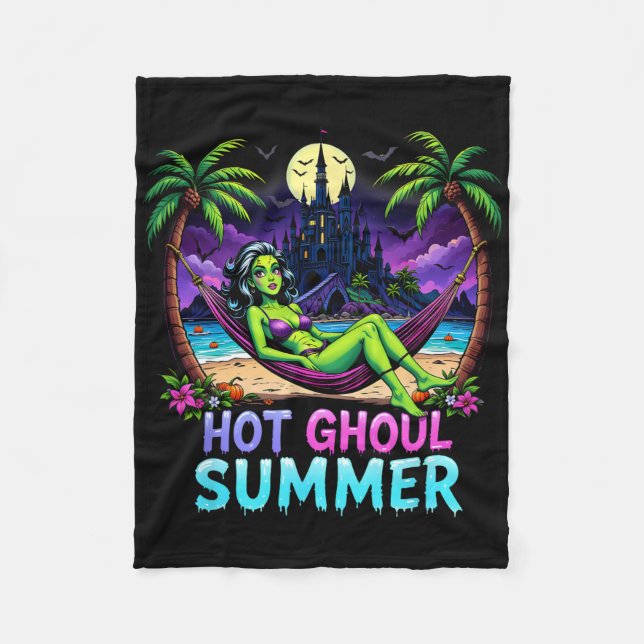 Couverture Polaire Funny Skeleton Ice Cream Hot Ghoul Summer Summerwe (Devant)