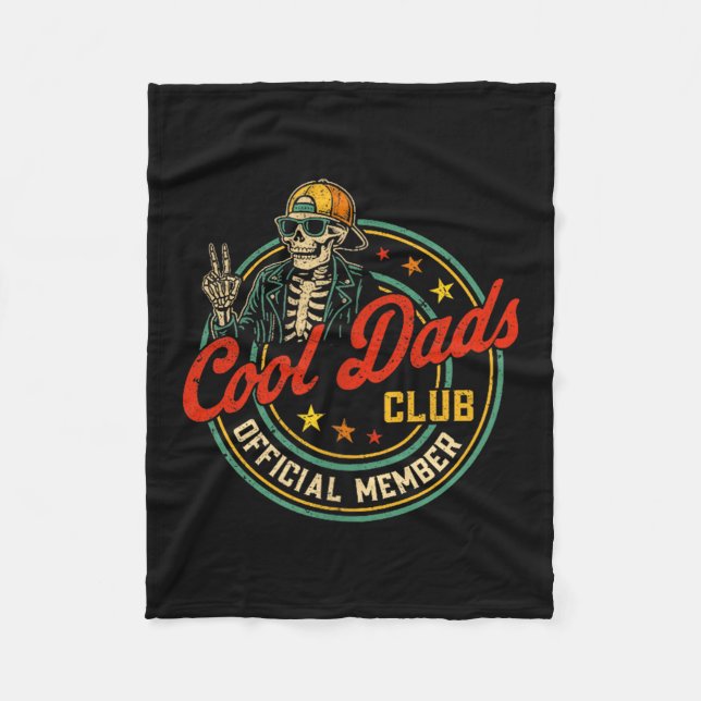 Couverture Polaire Funny Skeleton Member Cool Dads Club Father's Day  (Devant)