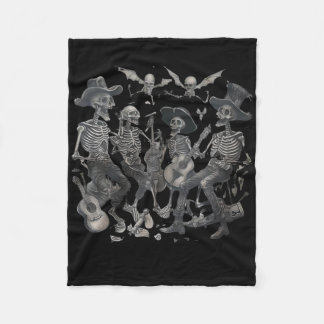 Couverture Polaire Funny Skeleton Skull Dancing Singing Rock Music Nd