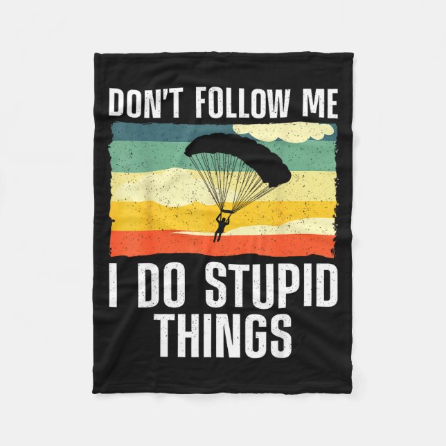 Couverture Polaire Funny Skydiving Art For Men Women Parachute Indoor (Devant)