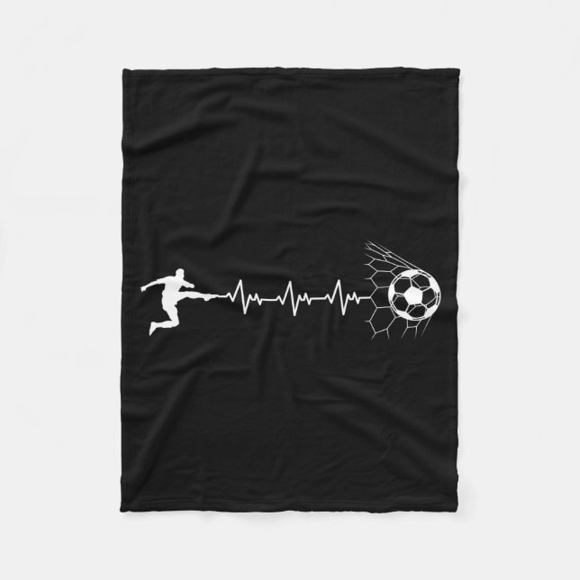 Couverture Polaire Funny Soccer Player Heart Pulse Graphic Srt Footba (Devant)
