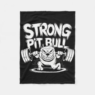 Couverture Polaire Funny Strong Crucifix Lifting Pitbull