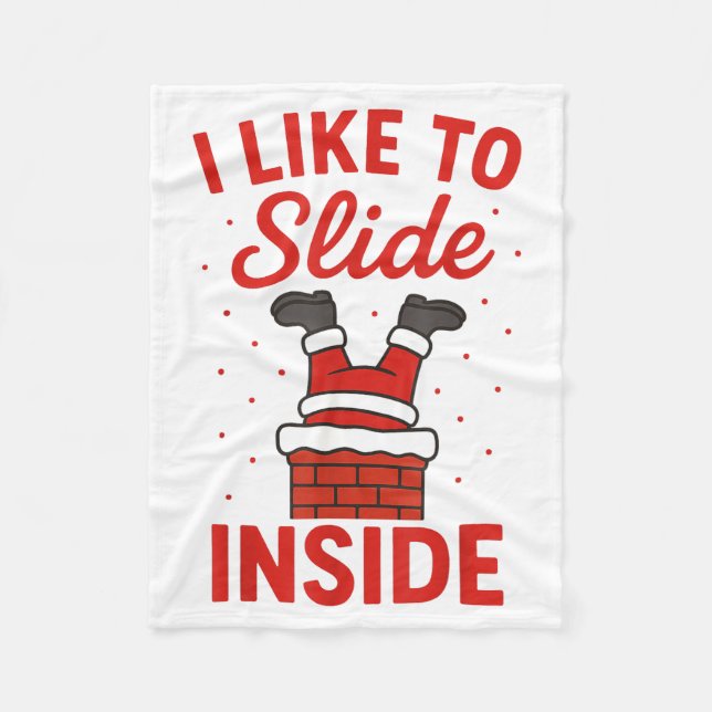 Couverture Polaire Funny Suggestive I Like To Slide Inside Quote Coup (Devant)