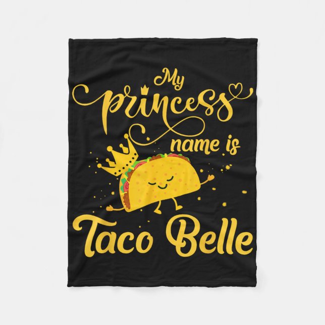 Couverture Polaire Funny Taco Chemise Princesse Nom Est Taco Belle Fo (Devant)