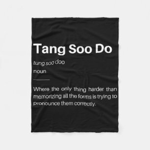 Couverture Polaire Funny Tang Soo Do Définition Arts Martiaux Karate