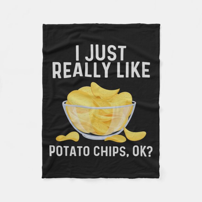 Couverture Polaire Funny Tato Chips Art For Men Women Kids Bag Of Chi (Devant)