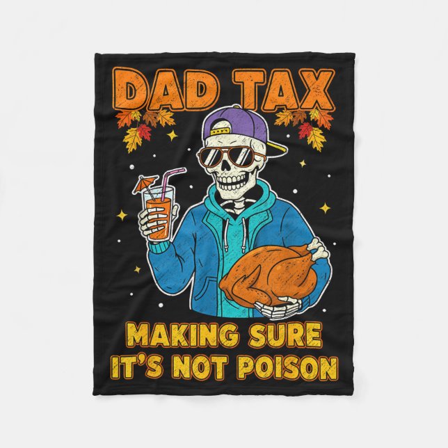 Couverture Polaire Funny Thanksgiving Dad Tax Skeleton Turkey Day Foo (Devant)