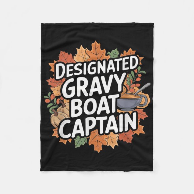 Couverture Polaire Funny Thanksgiving Food - Gravy Boat Captain  (Devant)