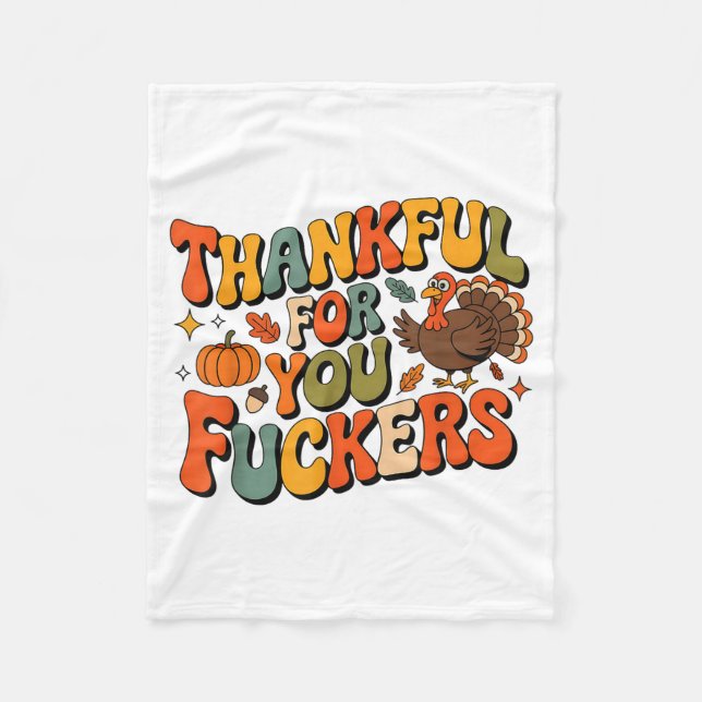 Couverture Polaire Funny Thanksgiving Friendsgiving Thankful For You  (Devant)
