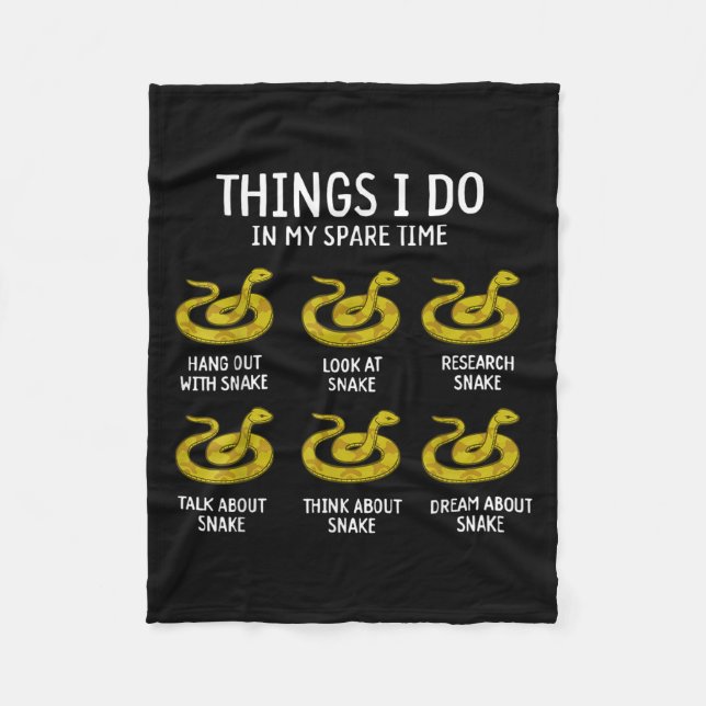 Couverture Polaire Funny Things I Do In My Spare Time Snake Animal Lo (Devant)