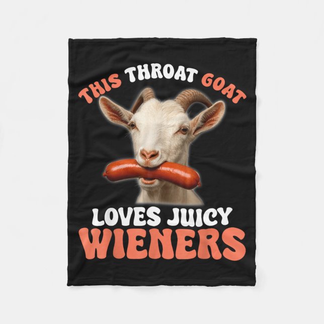 Couverture Polaire Funny This Throat Goat Swallows Juicy Wieners  (Devant)