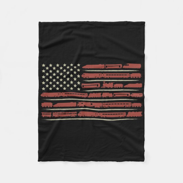 Couverture Polaire Funny Train Collector Cadeau Adultes Modèle de Con (Devant)