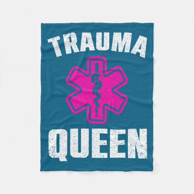 Couverture Polaire Funny Trauma Queen Art For Paramedic Women Emt Lov (Devant)