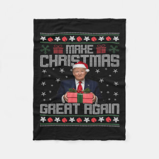 Couverture Polaire Funny Trump 2024